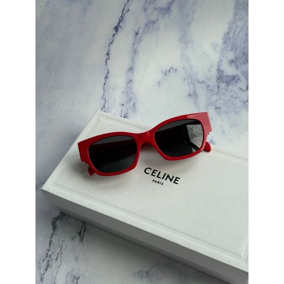 NEW Celine CL40197U Cat Eye Red Logo Sunglasses - Picture 2 of 6